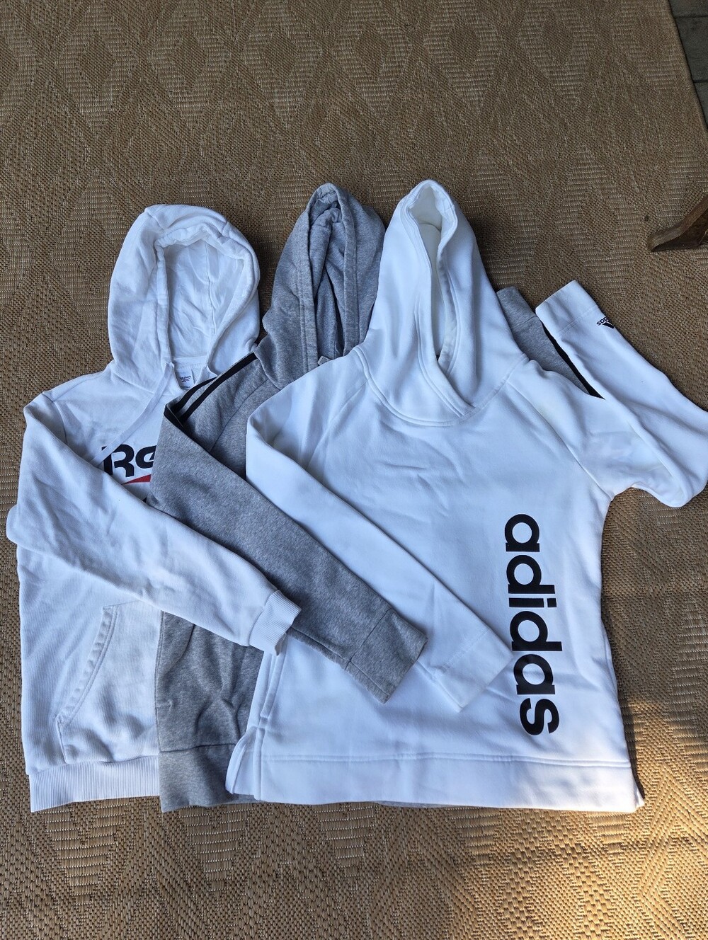 Adidas And Reebok Hoodies x 3